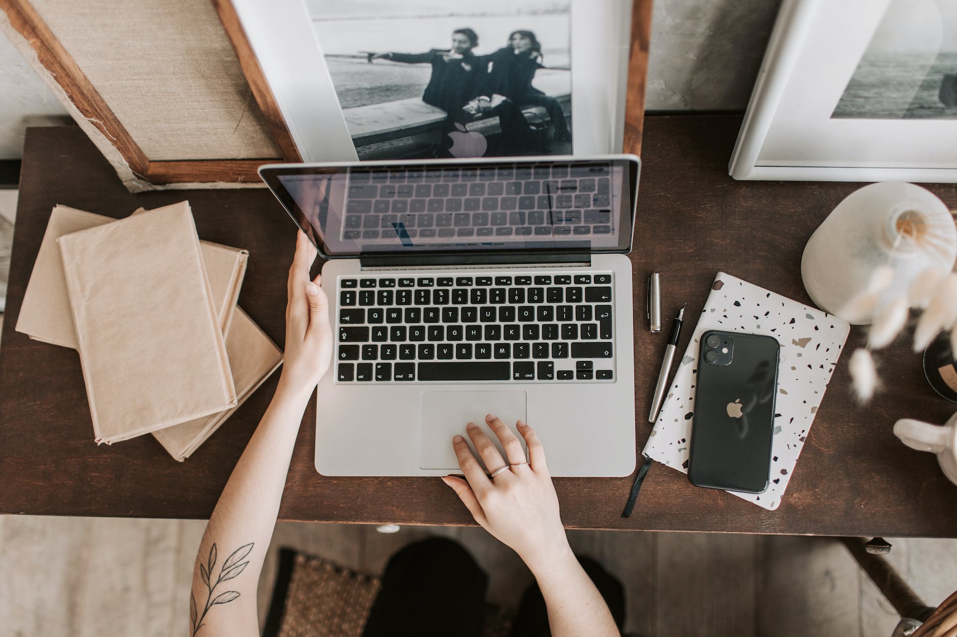 Virtual Assistant working at their desk